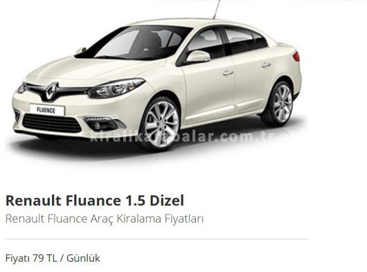 Renault Fluance 1.5 Dizel Kiralama