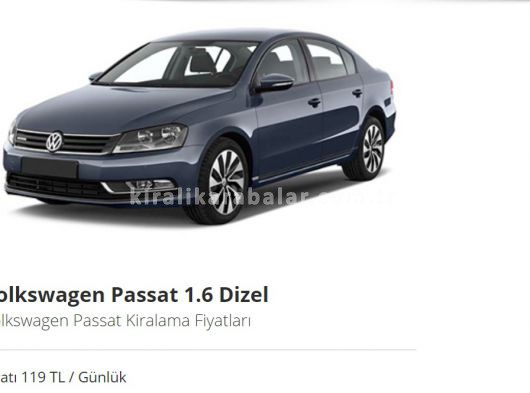 Volkswagen Passat 1.6 Dizel Kiralama